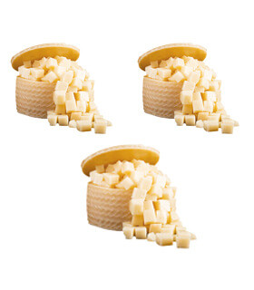 Pack 3x2 Cheese cut in small pieces