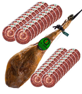 Pack de 37 sobres Jamón cebo de campo ibérico 50% loncheado 100 gr